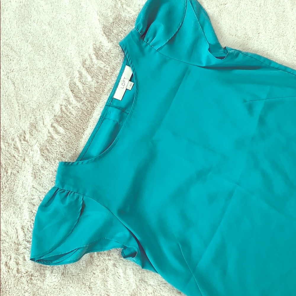 LOFT || S || Teal Top